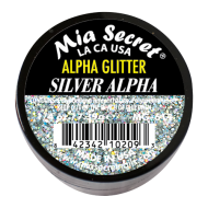 Alpha & Dust Glitter Acryl-Pulver Silver Alpha